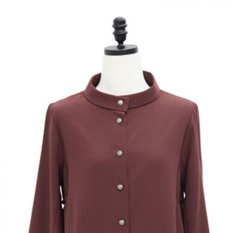 Shiz Madam Women Demure Banding Shirring Blouse T57201