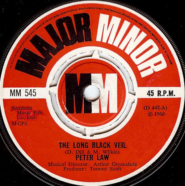 

7inch Record PETER LAW The Long Black Veil MM545 Major Minor 1968 UK Rock Used