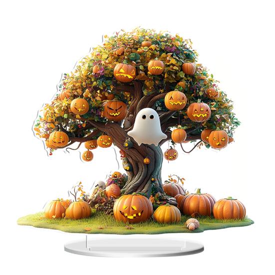 

Хэллоуин Акриловая Настольная Табличка 2D Акриловый Призрак Тыква Дерево Ведьма Табличка для Дома Офиса Стола Декор Многоярусного Подноса B