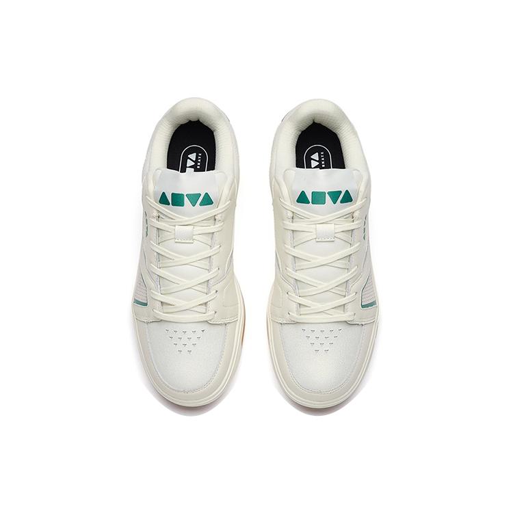 Anta Jie Ao Casual Abrasion Resistant Low top Skateboard Shoes Women's White Pine Green 122238077-3