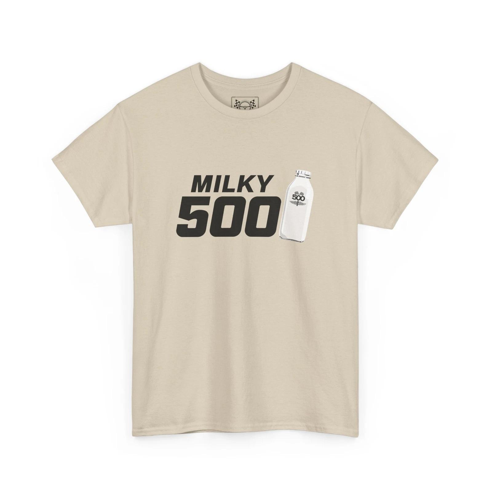 

Milky 500 Indianapolis Fun Design T-Shirt - Indy Racing Tee - Motorsport Gift M