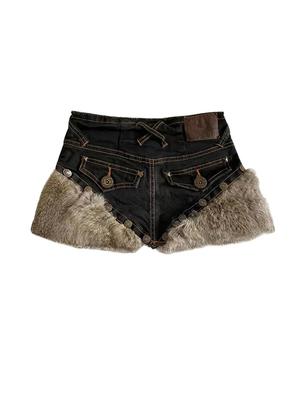 Harajuku Y2k Patchwork Kot Etek Kadın Kore Modası Vintage A Kesim Mini Kot Etekler Kadın Gotik 2000'ler Retro Sokak Şık Giysiler 2024