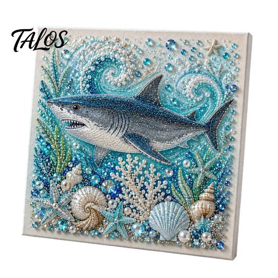 3D Strasssteine Bastelset Meeresschildkröte Oktopus DIY Perlenmalerei Set, Ozean Thema Diamant Malerei Entspannende Erwachsenen Sets Set für Erwachsene Anfänger, Perlen Alles-Perlen