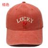 New LUCKY love embroidered baseball cap washed retro fashion men's and women's casual versatile cap