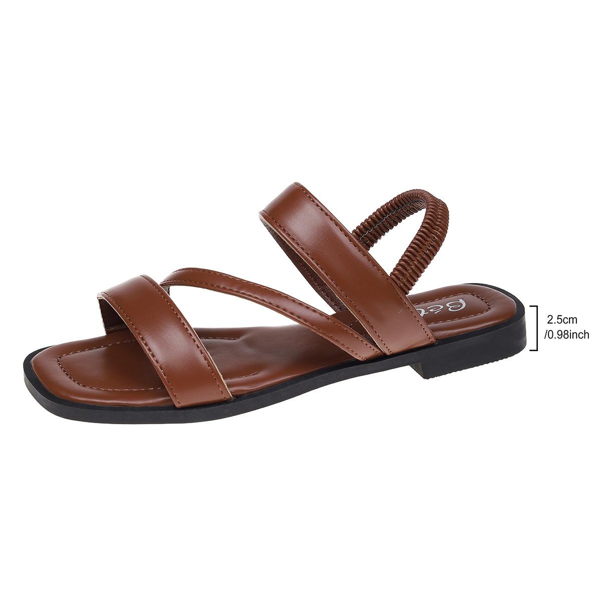 

Женские сандалии на плоской подошве большого размера весенние новинки ретро повседневные универсальные пляжная мода римские сандалии женские оптом 41