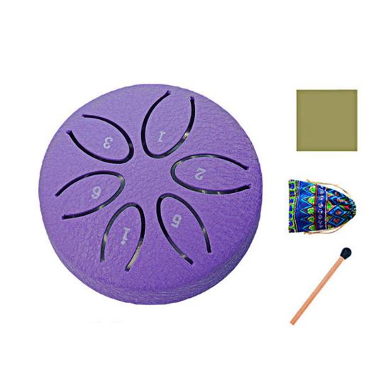 Steel Tongue Drum for Kids 3 Inches 6 Notes Mini Rain Drums Outside Rain Music Maker with Mallets And Music Book for Garden Camping Meditation Yoga