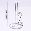 Vertical U-shaped Kitchen Paper Towel Holder, Home Use Oil Wiping Paper & Plastic Wrap Storage Rack, Simple Metal Iron Art Paper