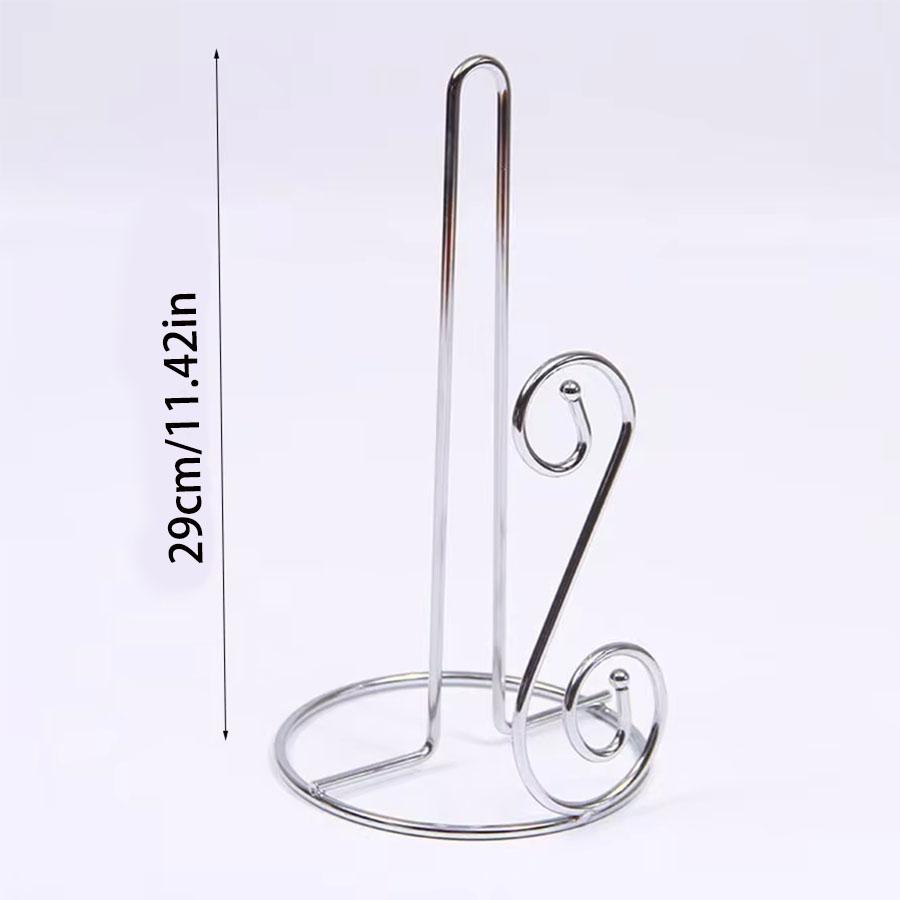 Vertical U-shaped Kitchen Paper Towel Holder, Home Use Oil Wiping Paper & Plastic Wrap Storage Rack, Simple Metal Iron Art Paper