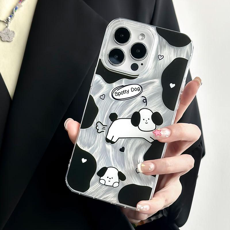 Zhitai Transparent Feather Yarn Case for iPhone 13, 14, and 16 Pro Max.