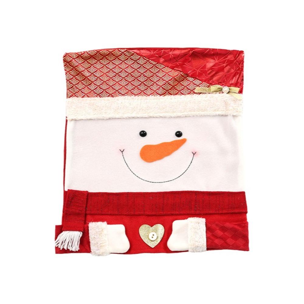 Comfortable Christmas Chair Covers Removable Plush Stool Covers Xmas Dinner Chair Seat Cover Hotel