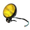 One+lifestyle Motorcycle Headlight, 4.5 Inches, 12 V, Halogen Betts, Custom [Black/Clear] [Black/Yellow] (Black/Yellow)