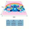 1pc Stitch Printing Blanket - Soft, All-Season Throw for Office Blanket, Personalized Gift with Adorable Cartoon Design