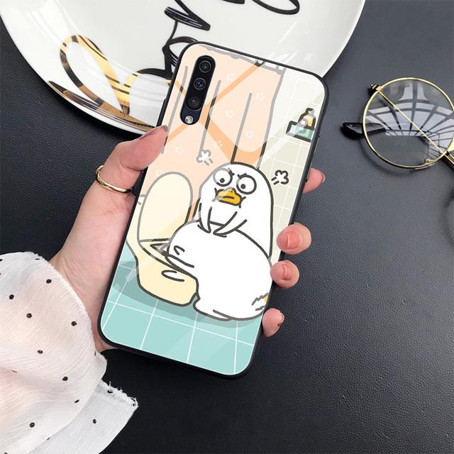 Cute Corgi Dog Case For Samsung Galaxy A52 A71 A72 A73 A53 Tempered Glass Cover For Samsung A13 5g A03 A22 A21s A03 Core A42 A70