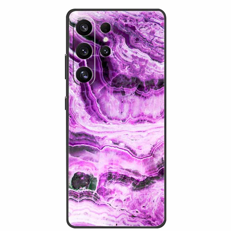 Phone Case For Samsung Galaxy S26 Ultra Colorful Painted Soft Silicone Bumper for Samsung S26 Ultra Case Marble Shockproof Cover