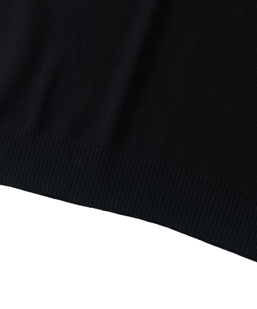 ANALOG MOOD Sepia Drop Short Sleeve Knit (Black)