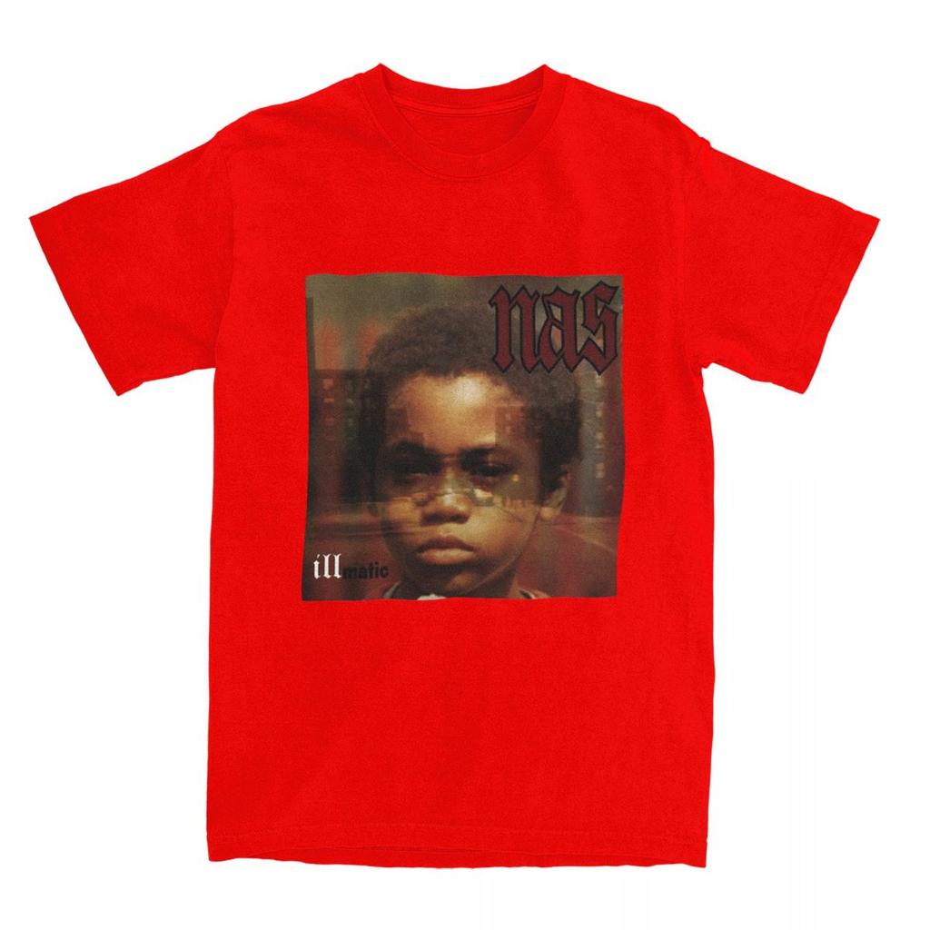 Nas Singer T-Shirt Man Illmatic Album Y2K Basic Cotton T-Shirts Summer O-Neck Trending Tee Shirt Cheap Big Size Tops