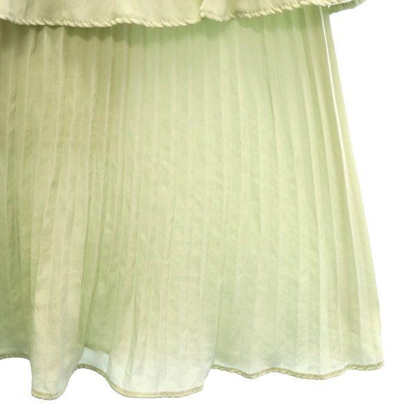 SNIDEL SWFS211127 Maxi Length Ruffle Tiered Skirt Green Ladies Old Clothes Used