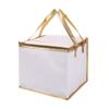 Reusable Aluminum Foil Tote Bag Zipper White Insulated Thermal Cooler Bag Refrigerated Bag Picnic Cake Fruit Drink Refrigeration