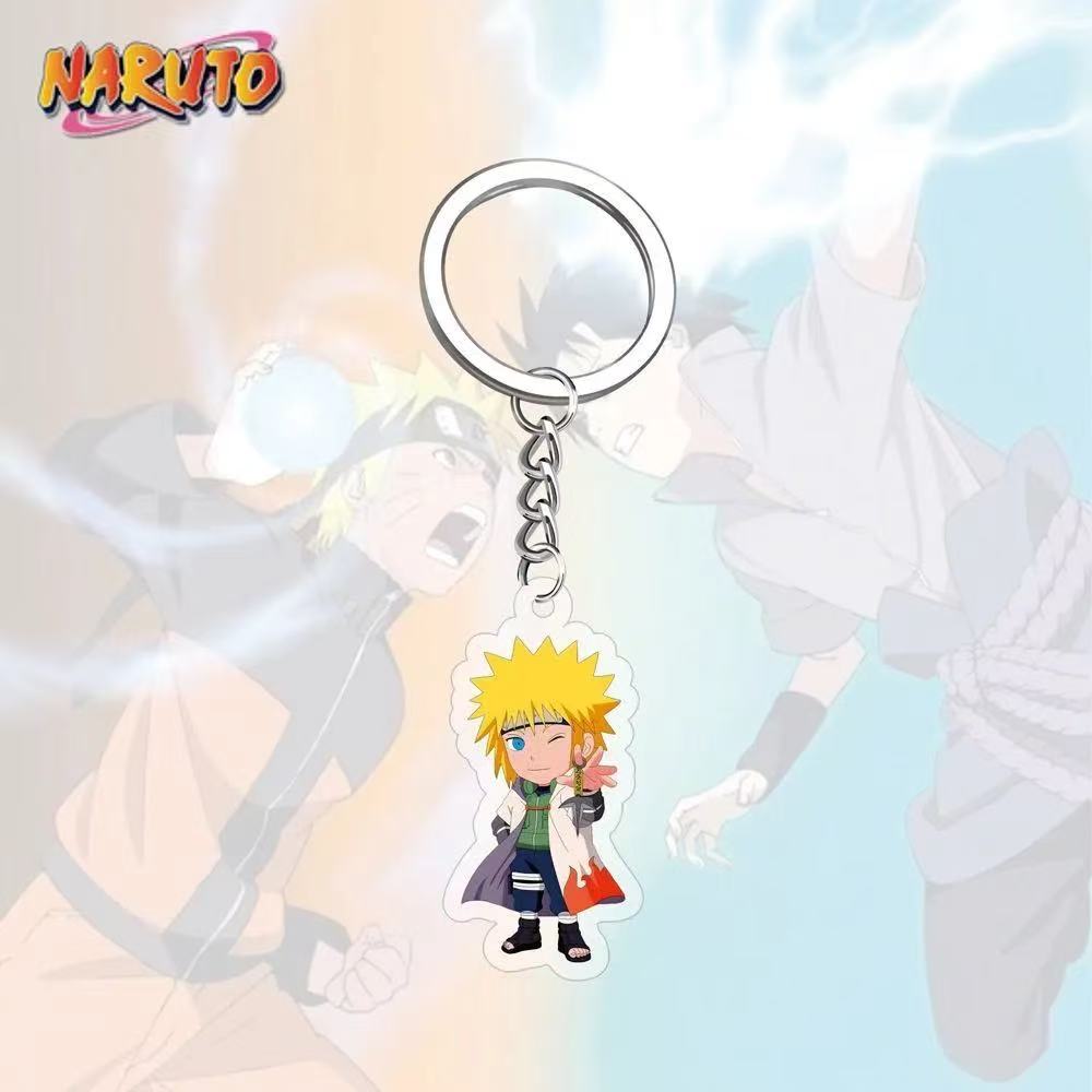 Llavero acrílico de Anime Naruto, accesorio, llavero de dibujos animados de Uzumaki Naruto