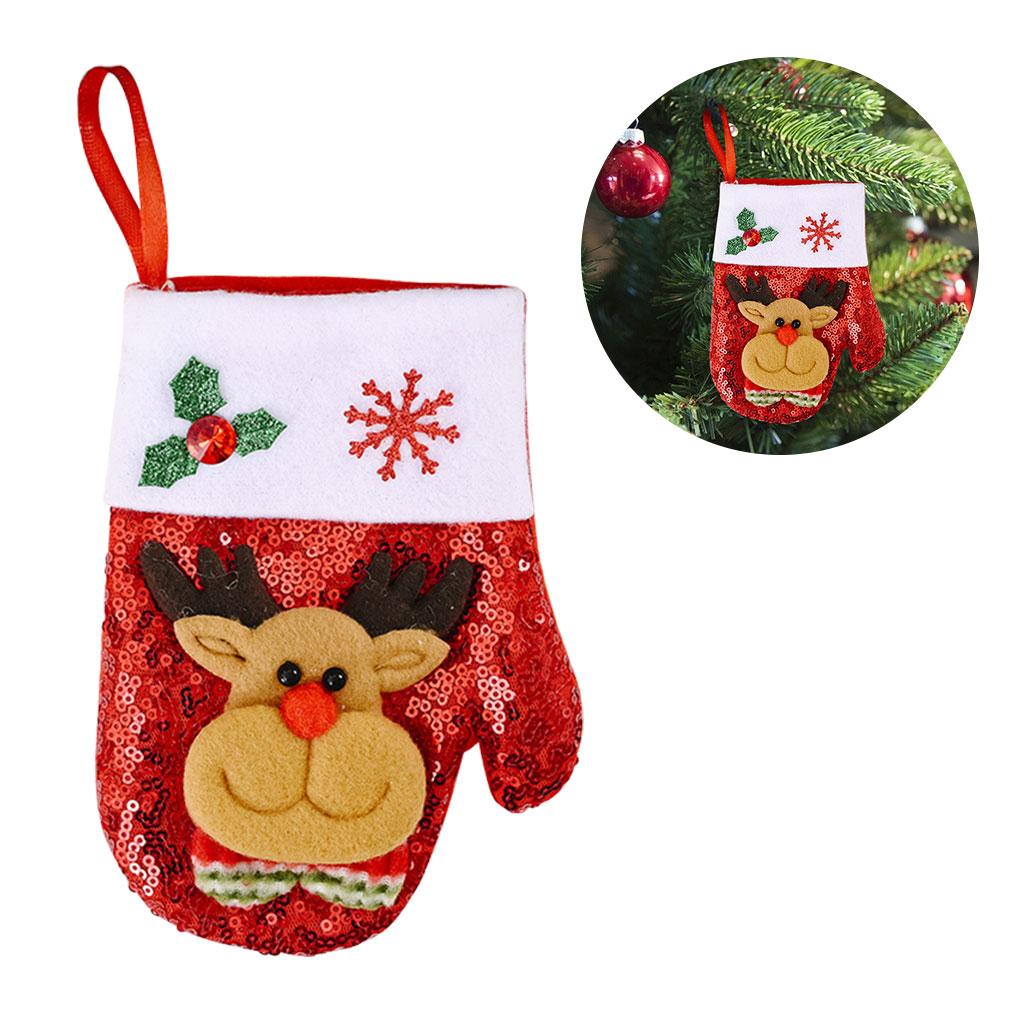 1/3PCS Christmas Glove Tableware Bag Holder Fork Spoon Pocket Cutlery Pouches
