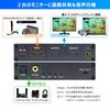 BLUPOW 8K60Hz HDMI Audio Splitter 4K120Hz Distributor 1 Input 2 Outputs Optical Selector Audio Splitter Simultaneous Dual Screen Output Compatible