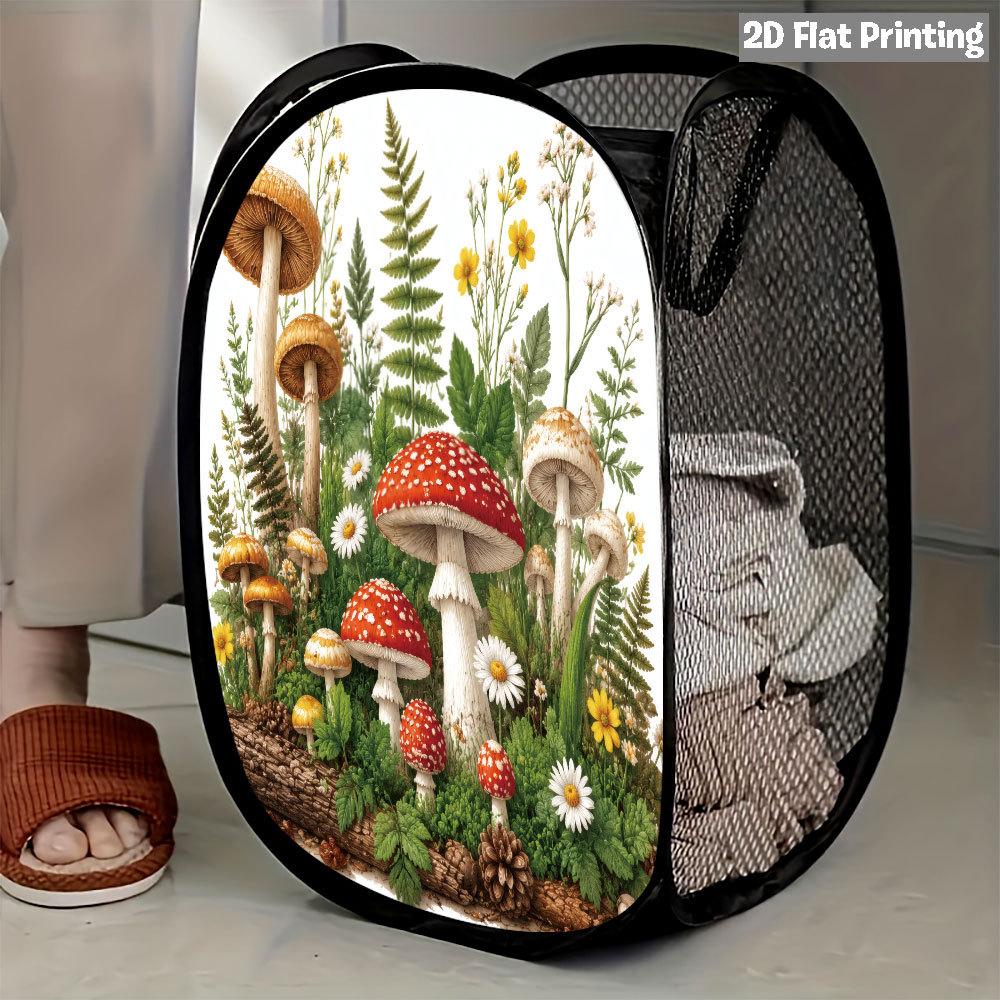 1Pcs Autumn Sunflower Pumpkin Series 6 Pop-Up Laundry Hamper Expandable Mesh Hamper Basket for Room Bedroom Bathroom Organization Contemporary Storage