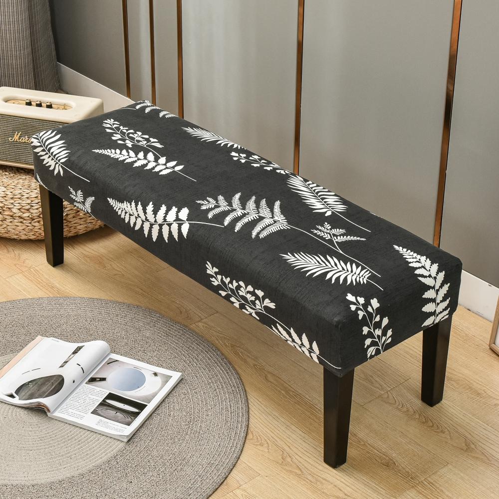Dining Bench Cover Stretch Upholstered Bench Slipcover Printed Bench Seat Protector Rectangle Bench Covers for Dining Room Bedroom Living Room Kitchen