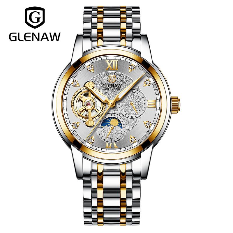 Glenaw Classic Steel Bracelet Watch Gold