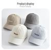 Classic Embroidered Letter Baseball Cap - Solid Color Sun Hat for Outdoor Sports