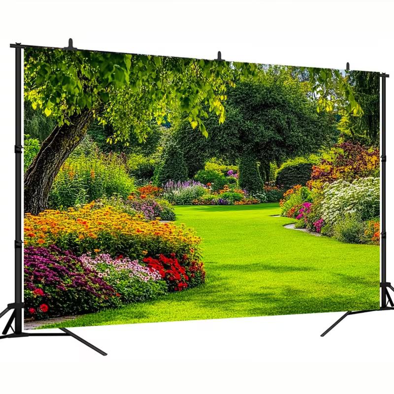 

2D Beautiful Garden Scenery Tapestry, 2D Flat Printing Background Cloth for Home & Studio Use 47.2x31.5inch/120*80cm