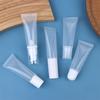 10G Průhledné měkké prázdné tuby na lesk na rty, nádobky na balzám na rty, plnitelné mini stlačovací kosmetické tuby, krém, pleťová voda, cestovní