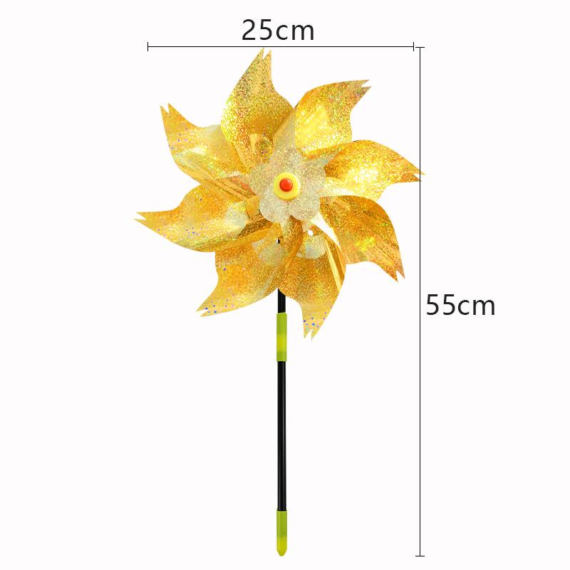 Sparkling Reflective Bird Repeller Pinwheels - Outdoor Wind Spinner Scarecrow for Garden, Lawn, Yard & Farm, Scares Birds Away
