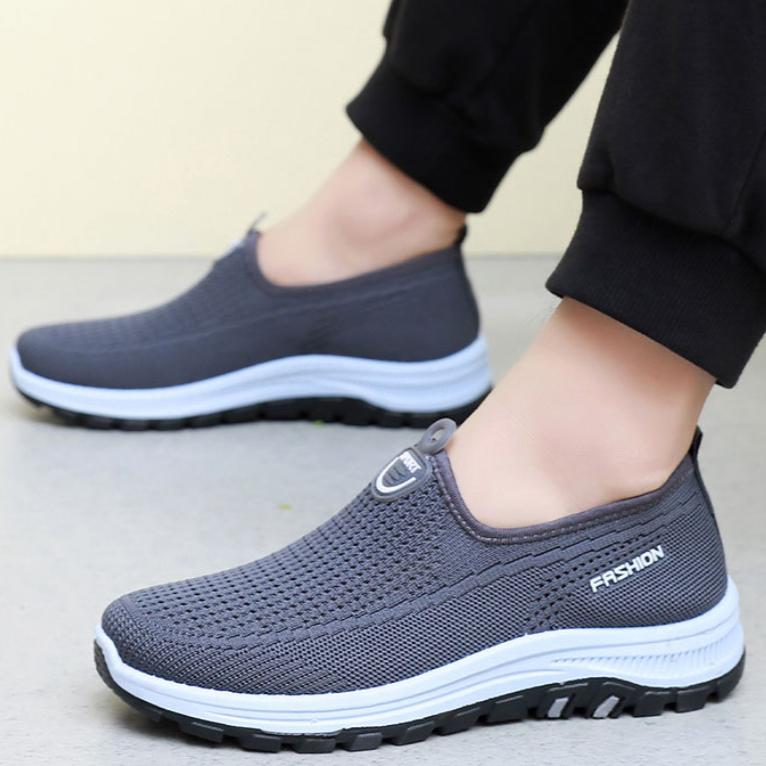 Sapatos Casuais Esportivos Masculinos para Exterior, Corrida, Caminhada, Cor Sólida, Malha Tricotada, para Primavera e Verão