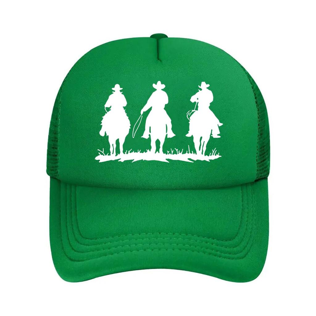 Cowboy Horse Print  Mesh Baseball Cap Dad Hat Hip Hop Snapback Cap