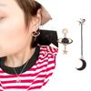 Black Fashion  Accessories Star And Moon Dangle  Earrings Stud Earrings Jewelry Drop Earrings