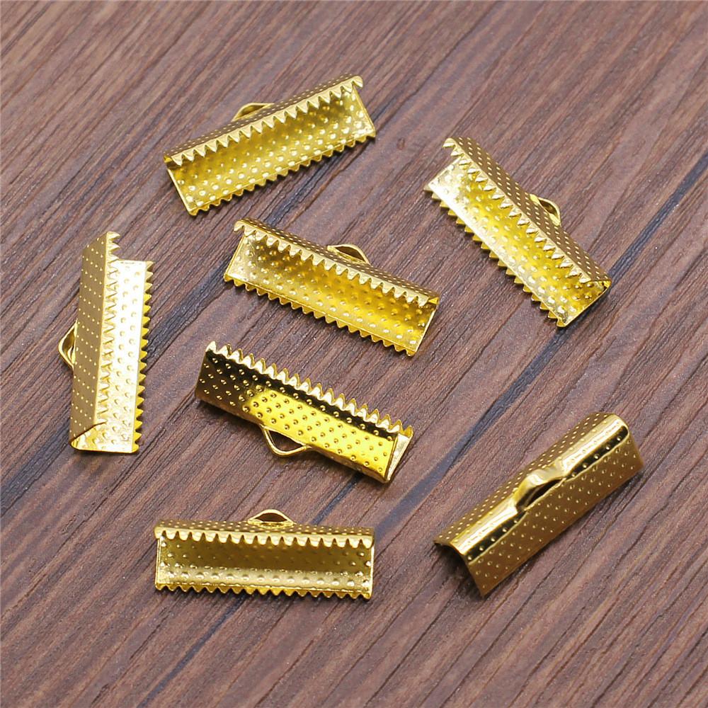 Bandenden Crimp-Clips Antikstil Zubehör für die Schmuckherstellung 8 Größen 4 Farben