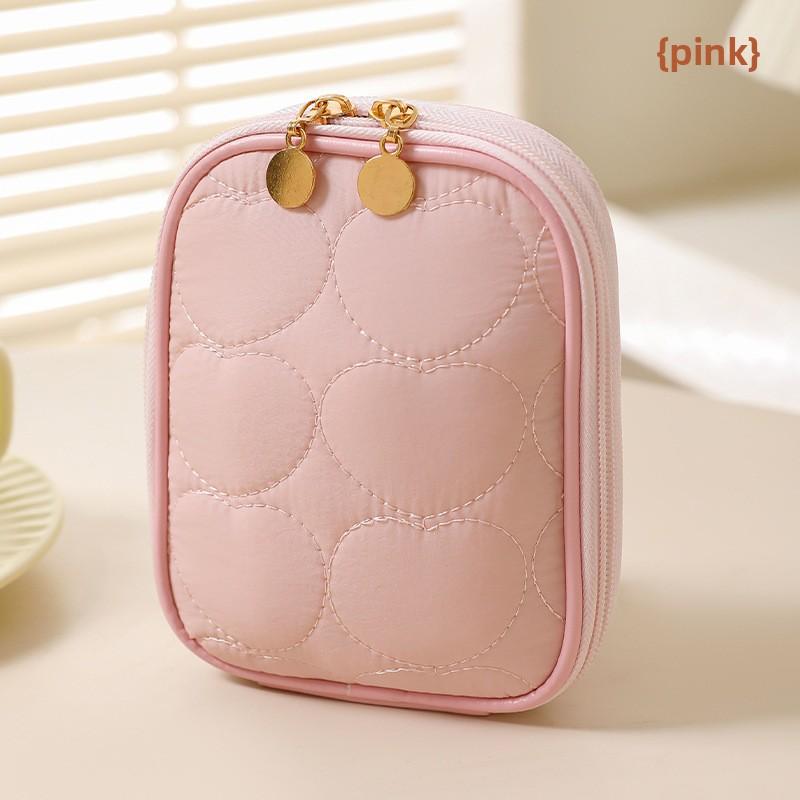 1PCS Mini Lipstick Bag Cosmetic Bag Simple Exquisite Travel Clutch Portable Travel Cosmetics Storage Bag
