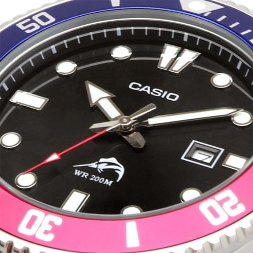 Casio CASIO Standard Analog Sports Watch MDV-106DD-1A2V Men's 20 ATM Water Resistant Blue/Red Bezel Metal Band Overseas Model