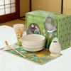 Matcha set tea ceremony tools 7 pieces full bowl chasen chashaku holder cloth strainer filter experience handmade glazed practice home use Japanese