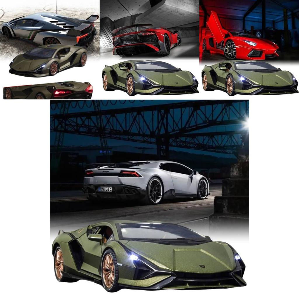 Large Scale 118 Alloy Model Lamborghini Lightning Car With Flashing Lights And Sounds