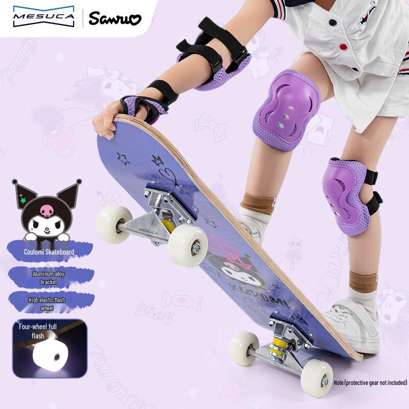 Mesuca Kuromi Kids  Double Kick Skateboard