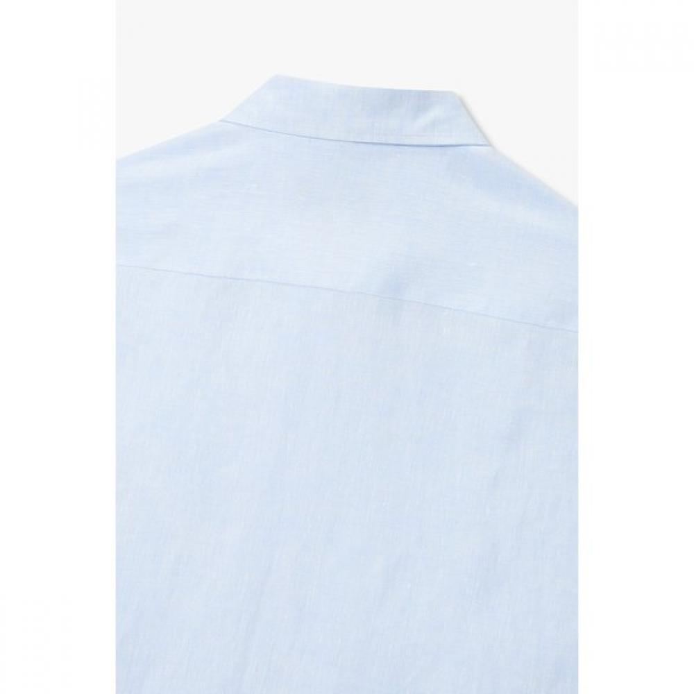 Emporio Armani Men Eagle Embroidery Logo Linen Shirt A516104009