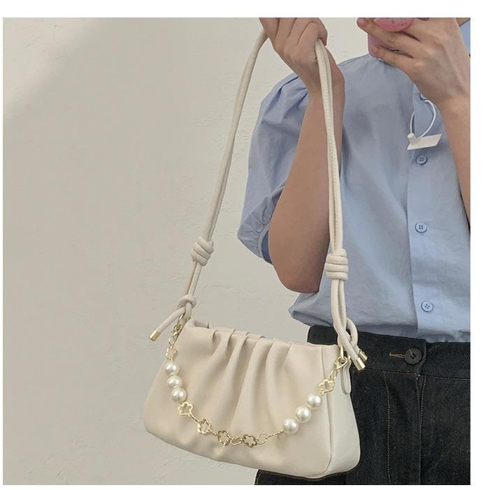 Summer Pleated Cloud Bag Women'S Fashion Underarm Bag Niche Texture Versatile Messenger Bag