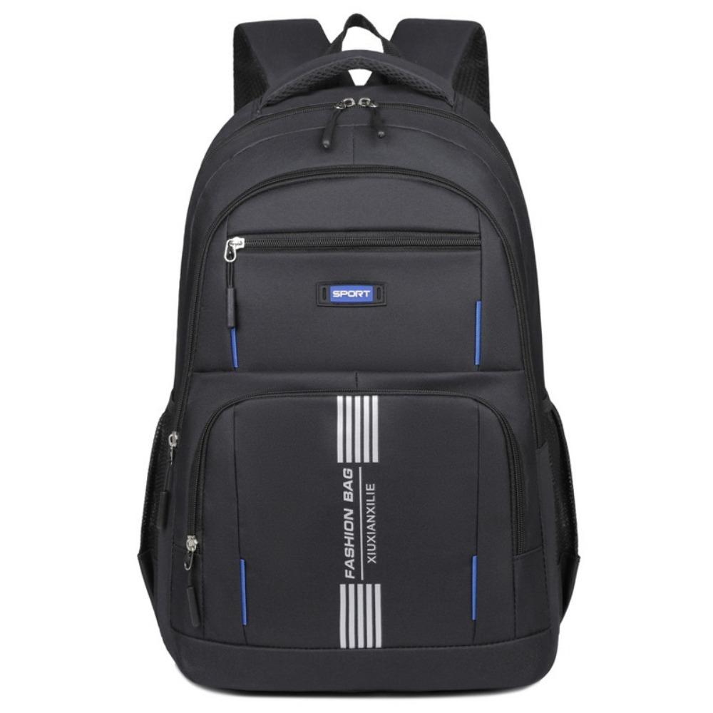 Solid Color Student School Bag Multi-functional Business Computer Bag Travel Knapsack  Camping