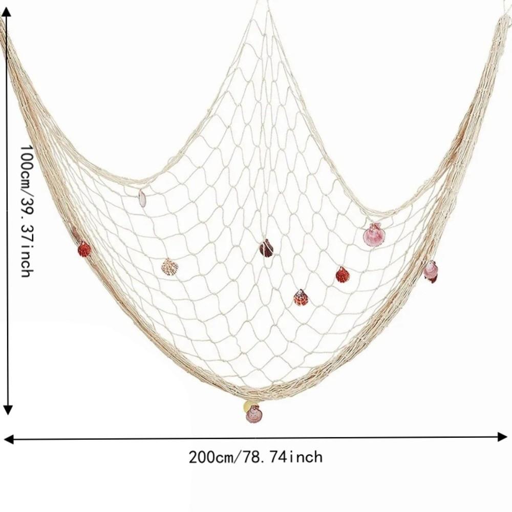 Beige Color Decorative Fishing Net Wall Hanging Display Net Home Photography Props