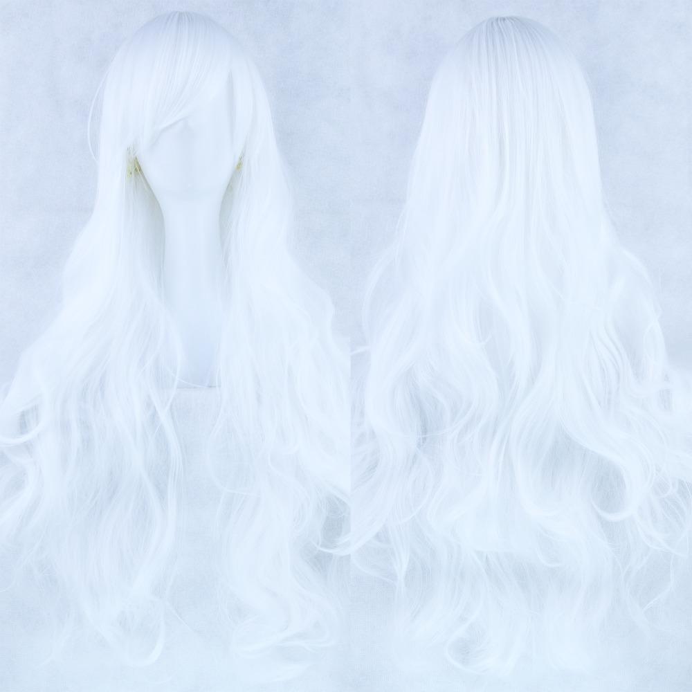 Heat Resistance Long Curly Hair 80cm Women Wave Hairpiece Universal Anime Cosplay Wigs  Halloween