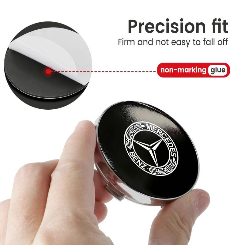 For Benz Car Logo Wheel Center Hub Cap Badge Emblem Sticker Accessories Exclusive AMG SPRINTER V CLASS VIANO W124 W203 W204 GXU0