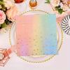 40/60pcs of Rainbow Gradient Wave Point Disposable Tissue-gold Glitter Decoration, High-quality Suitable for Birthdays, Weddings