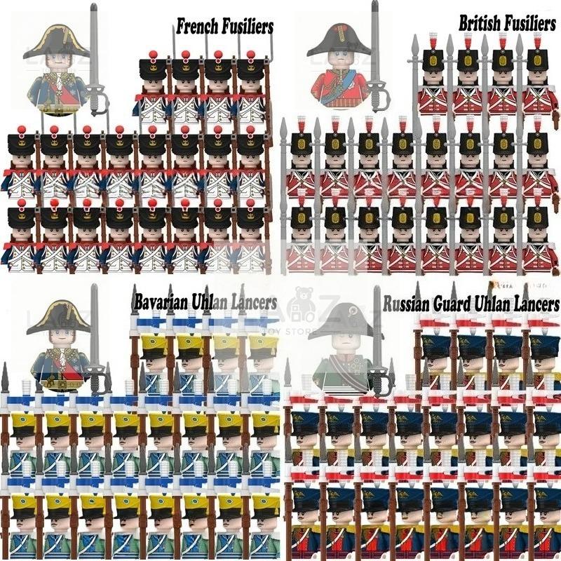 Bai Fen Bai Dolls And Toys Unisex Kids Napoleonic Fusilier Lancer Soldiers Mini Action Figures Kids Toys Legion Wars Building Blocks For Kids Christmas Gifts