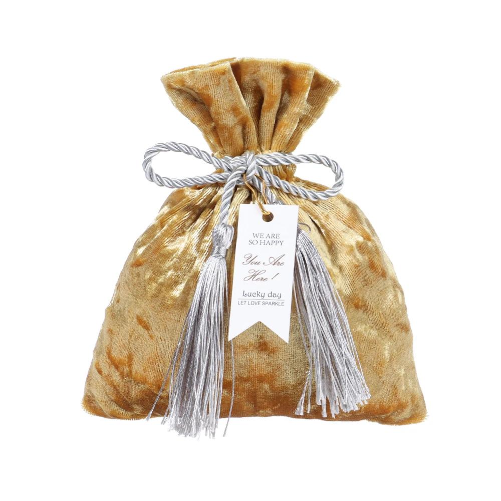 Velvet Candy Bag Gift Bags Velvet Cloth Drawstring Bags 3 Sizes Tassel Bag Wedding Party Candy Pouches
